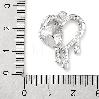 304 Stainless Steel Pendant Rhinestone Settings STAS-D194-02P-1