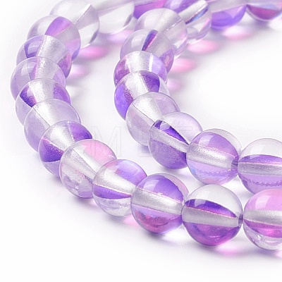 Synthetic Moonstone Beads Strands G-E573-02A-11-1