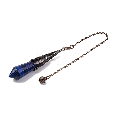 Natural Lapis Lazuli Pointed Dowsing Pendulum Big Pendants G-H285-06R-A29-1