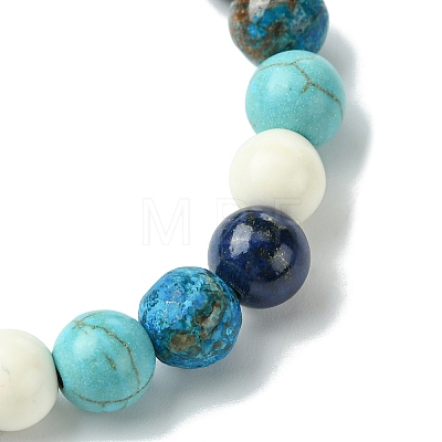 Summer Beach Turtle Dyed Synthetic Turquoise Bracelets BJEW-JB10896-01-1