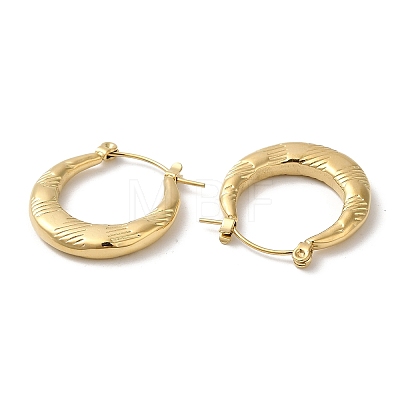 Rack Plating 304 Stainless Steel Hoop Earrings for Women EJEW-Z026-32G-1