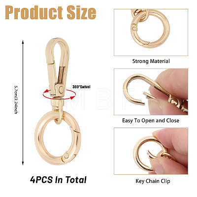 Alloy Swivel Lobster Claw Clasps & Spring Gate Rings HJEW-CA00006-02-1