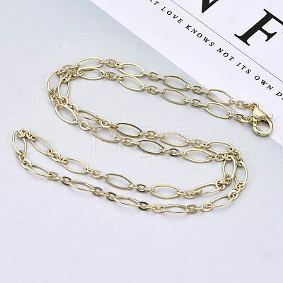 Brass Cable Chains Necklace Making MAK-S072-16A-KC-1