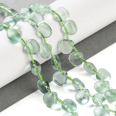 Natural Green Fluorite Beads Strands G-G116-A02-01-1