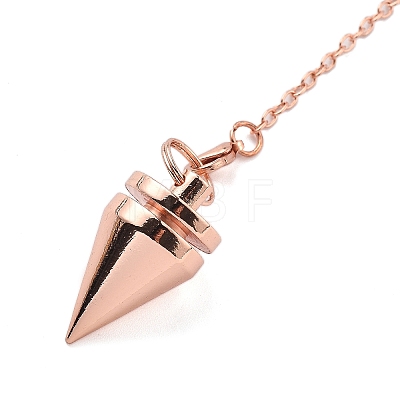 Brass Dowsing Pendulum Big Pointed Cone Pendants KK-H491-05-1