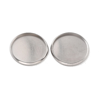 316 Surgical Stainless Steel Cabochon Tray Settings X-STAS-I187-06E-P-1