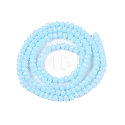 Opaque Solid Color Imitation Jade Glass Beads Strands EGLA-A044-P1mm-D06-1