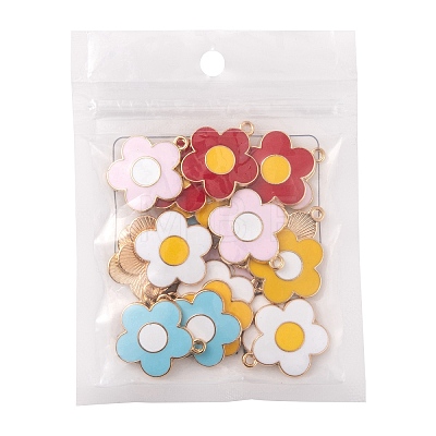 20Pcs 5 Colors Alloy Enamel Pendants ENAM-FS0001-05-1