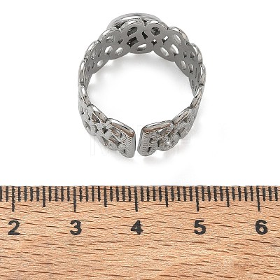 304 Stainless Steel Cuff Ring Components SA-CBA37BC-14A-P-1