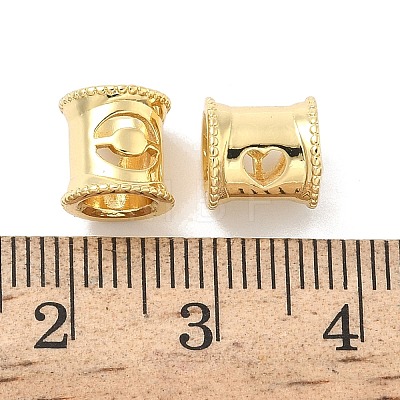 Brass European Beads KK-B166-01G-1