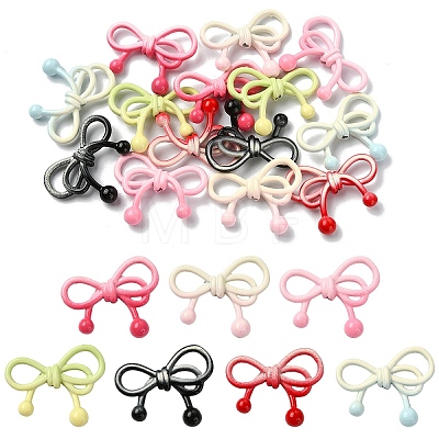 14Pcs 7 Colors Baking Paint Alloy Beads FIND-YW0012-46-1