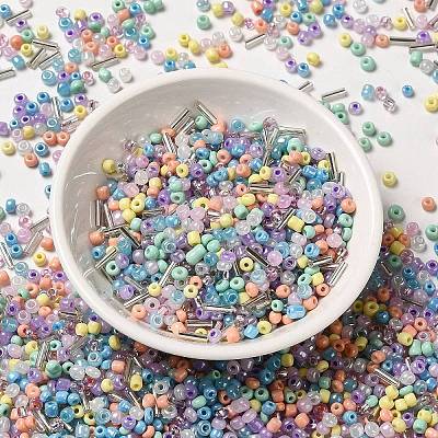 Opaque & Transparent Inside Colours Glass Seed Beads SEED-F004-02A-1