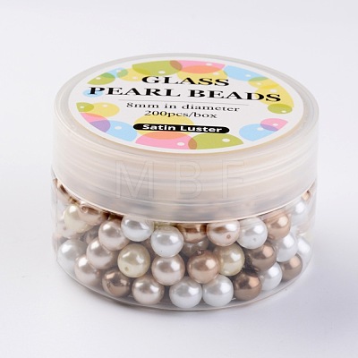 Glass Pearl Bead Sets HY-JP0001-03-B-1