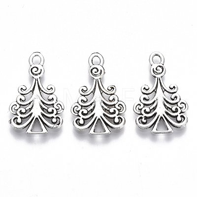 Tibetan Style Alloy Pendants TIBE-N010-23AS-RS-1