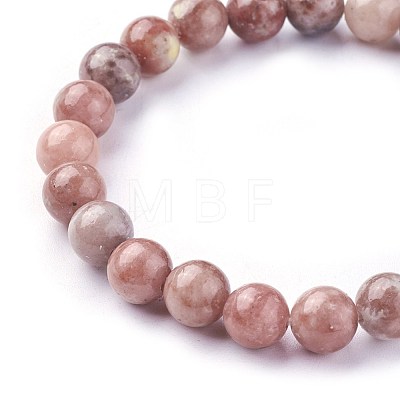 Natural Plum Blossom Jade Beads Stretch Bracelets BJEW-F380-01-B08-1