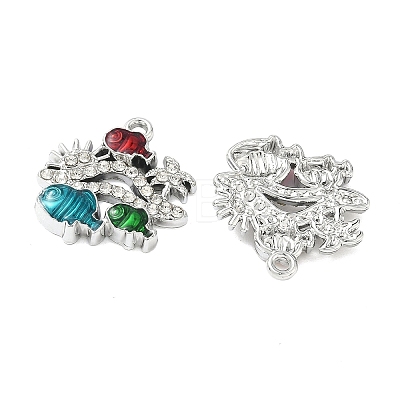 Alloy Rhinestone Pendants FIND-C087-10P-1
