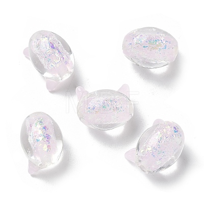 Handmade Foil Lampwork Beads Strands FOIL-Z001-04F-1