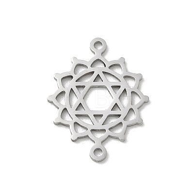 Chakra 304 Stainless Steel Connector Charms SA-CBA28C1-01D-P-1