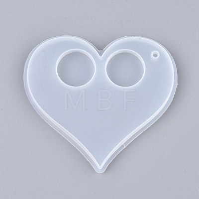Heart Keychain Silicone Molds X-DIY-I036-24-1