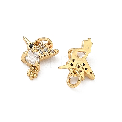 Brass Micro Pave Cubic Zirconia Pendants KK-A291-08G-03-1