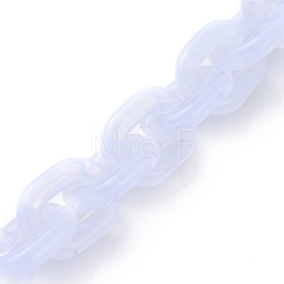 Transparent Acrylic Handmade Cable Chain AJEW-JB00542-01-1
