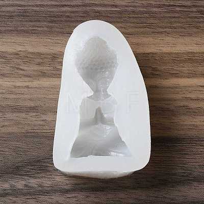 DIY Buddha Figurine Display Statue Silicone Molds X-DIY-F135-01-1