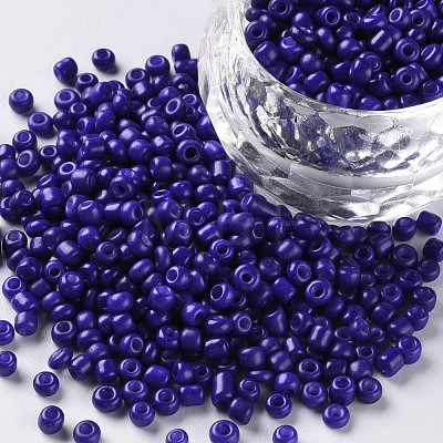 Baking Paint Glass Seed Beads SEED-US0003-3mm-K6-1