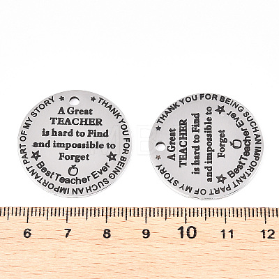 Non-Tarnish 201 Stainless Steel Pendants STAS-T064-38P-2-1