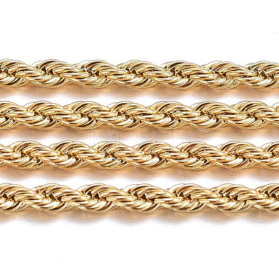 Handmade Ion Plating(IP) 304 Stainless Steel Rope Chains STAS-P203-F01-1
