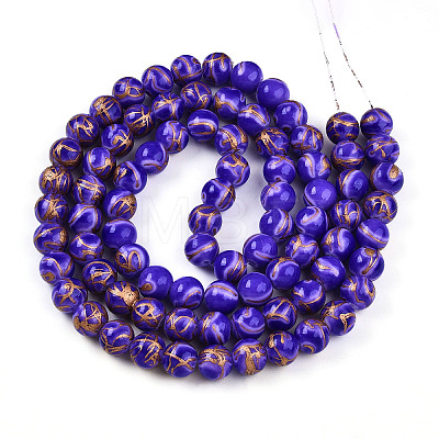 Baking Paint Glass Beads X1-DGLA-N010-10mm-06-1