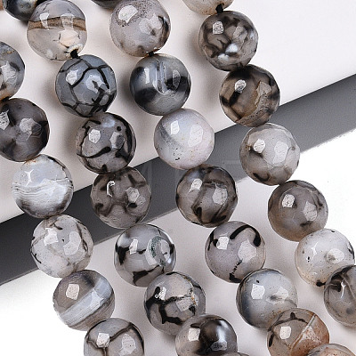 Dyed & Heated Natural Fire Crackle Agate Beads Strands G-N359-01B-04-1