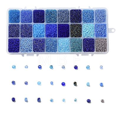 600G 24 Colors Glass Seed Beads SEED-JP0008-05-2mm-1