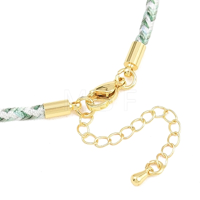 Braided Polycotton Cord Necklaces Making MAK-F038-B23-G-1
