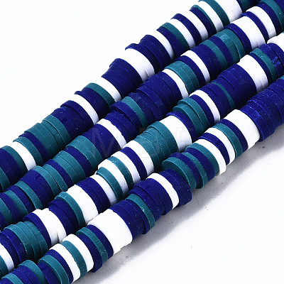 Handmade Polymer Clay Beads Strands CLAY-R089-6mm-138-1