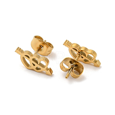 Golden 304 Stainless Steel Stud Earrings for Women EJEW-E294-01G-02-1