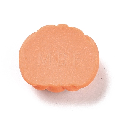 Pumpkin Opaque Resin Cabochons RESI-F031-05-1
