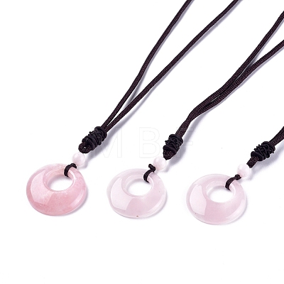 Natural & Synthetic Gemstone Pendant Necklaces NJEW-E149-1