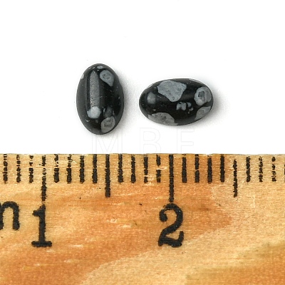 Synthetic Snowflake Obsidian Cabochons G-A094-01A-35-1