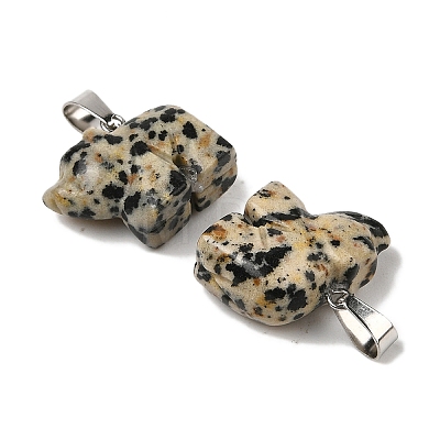 Natural Dalmatian Jasper Pendants G-B127-02P-03-1