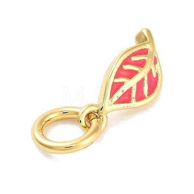 Real 18K Gold Plated Rack Plating Brass Enamel Charms KK-M293-25G-02-1