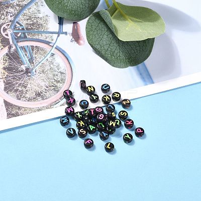 Opaque Black Acrylic Beads MACR-N008-17-1