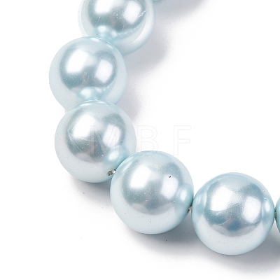 Electroplated Shell Pearl Beads Strands BSHE-G041-16mm-03-1