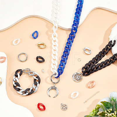   DIY Curb Chains Bracelets Necklaces Making Kits DIY-PH0009-27-1
