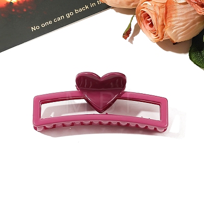 Heart Plastic Claw Hair Clips PW-WG64998-05-1