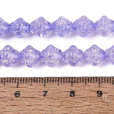 Transparent Crackle Glass Beads Strands GLAA-Q115-04A-05-1