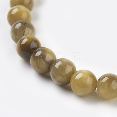 Natural Gold Tiger Eye Beads Strands G-C076-6mm-1AA-1