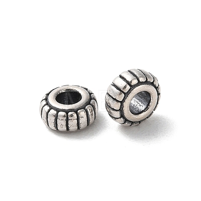 925 Sterling Silver Corrugated Beads STER-P053-09B-AS-1