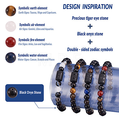 Kissitty DIY Gemstone Bracelet with Constellation Making Kit DIY-KS0001-25-1