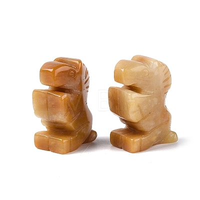 Natural Topaz Jade Horse Figurine DJEW-N005-01E-1