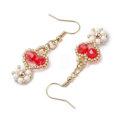 Handmade Glass Seed Beads Dangle Earrings EJEW-MZ00244-05-1